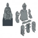 Sketch of seated figure of the bodhisattva Guanyin, 1200-1300, China (Museum no: EA1982.2) with part. &copy; Ashmolean Museum, University of Oxford