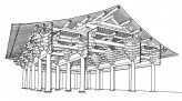 China building sketch. &copy; Ashmolean Museum, University of Oxford