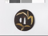 Tsuba with cycad leaves and a radish (EAX.10231)