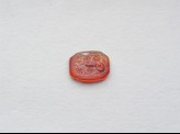 Octagonal bezel seal with nasta&lsquo;liq inscription and floral decoration (LI1008.126)