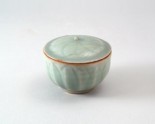 Greenware bowl and lid with lotus petals (LI1301.106)