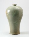 Greenware maebyong, or plum blossom, vase with cranes (LI1301.158)