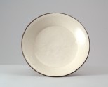 White ware bowl with ducks swimming between lotus plants (LI1301.234)