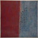 Red and blue composition with inscription (LI1486.14)