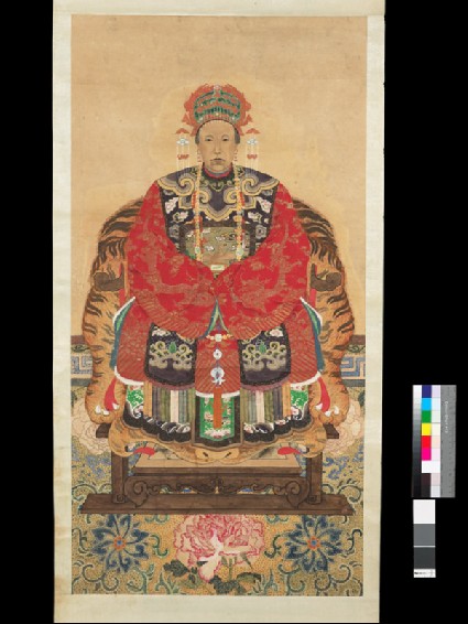 Woman in the dress of a wife of an official of the third rankfront, painting only
