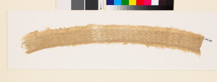 Textile fragment with step pattern and chevronsfront