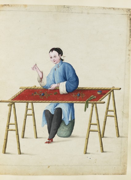 A Woman Embroideringfront