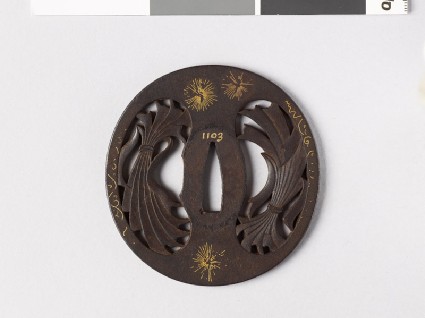 Tsuba with noshi, or auspicious abalonefront