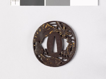 Tsuba with fukiyose, or autumn debrisfront