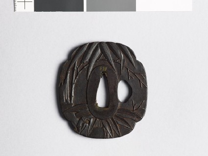 Mokkō-shaped tsuba with bamboofront