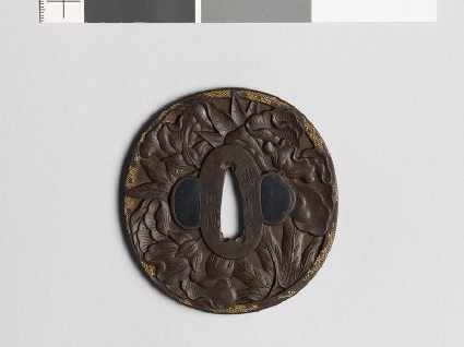 Tsuba with peoniesfront