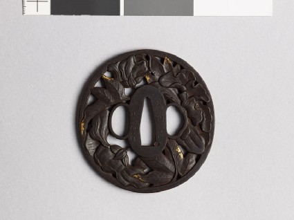 Tsuba with peoniesfront