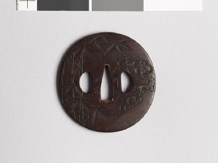 Tsuba with bamboo and cherryfront