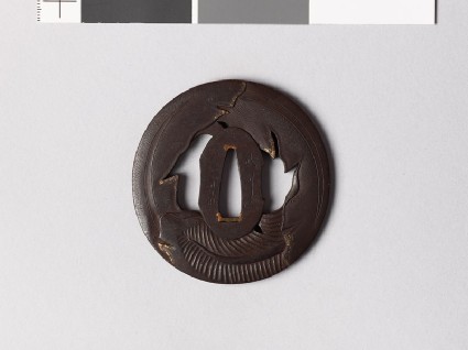 Tsuba with banana leavesfront