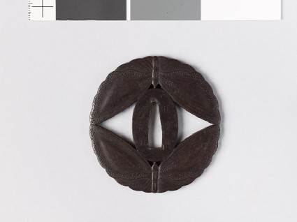 Tsuba with two butterfliesfront