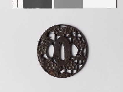 Tsuba with blossoming plum treefront