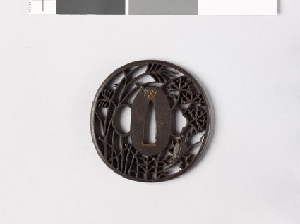 Tsuba with susuki grass and a cricketfront