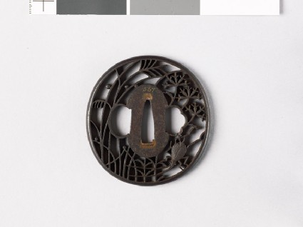 Tsuba with susuki grass and a cricketfront