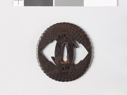 Tsuba with two cranesfront