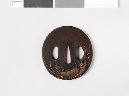 Tsuba with crayfish and weedsfront