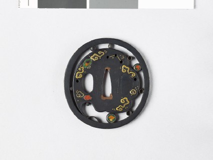 Tsuba with clouds and starsfront