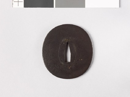 Tsuba with crabs by a steamfront