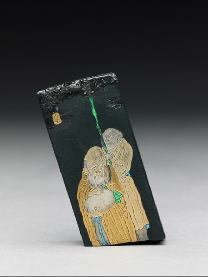 Used ink stick depicting Shou Lao, the god of longevityfront