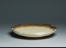 Satsuma plate with geometric border (oblique)