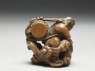Netsuke in the form of Raiden, the god of thunder (side)