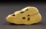 Netsuke in the form of a boy rolling a yuki daruma, or snowman (bottom)