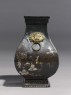 Square vase with flowers and figures (side)