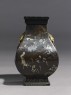 Square vase with flowers and figures (side)
