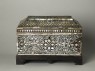 Casket with geometric and foliate decoration (oblique, front)