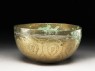 Bowl with drop-shaped and circular patterns (oblique)