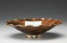 Dish with floral decoration in reserve (oblique)
