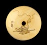 Manjū netsuke with a takarabune, or treasure ship (back)