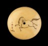 Manjū netsuke depicting the Daoist immortal Chōkarō with his horse (back)