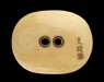 Manjū netsuke depicting a kappa sitting on a cucumber (back)