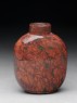 Red glass snuff bottle (oblique)
