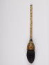 Ivory calligraphy painting brush with bats and lotus scroll (side)