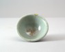 Greenware bowl with lotus petals (oblique)