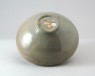 Greenware bowl with parrots (oblique)
